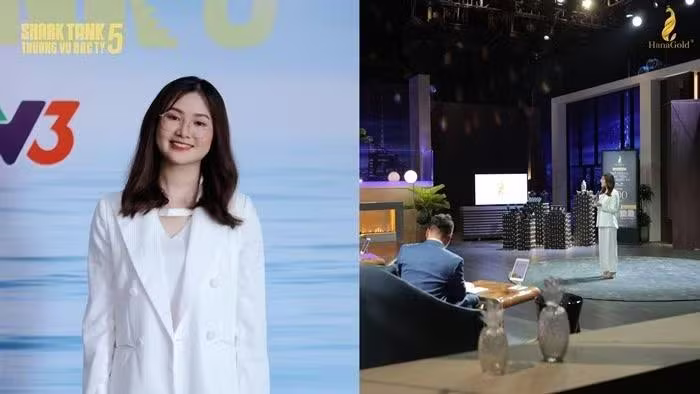 Hana Ngô từng tham gia chương trình Shark Tank Việt Nam năm 2022. Ảnh: HanaGold